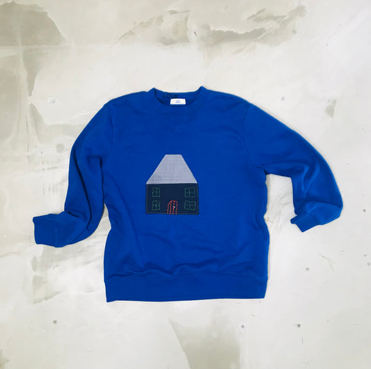 Upcycled Sweatshirt Homebody Blue