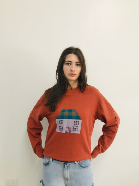 Upcycled Sweatshirt Homebody Bronze