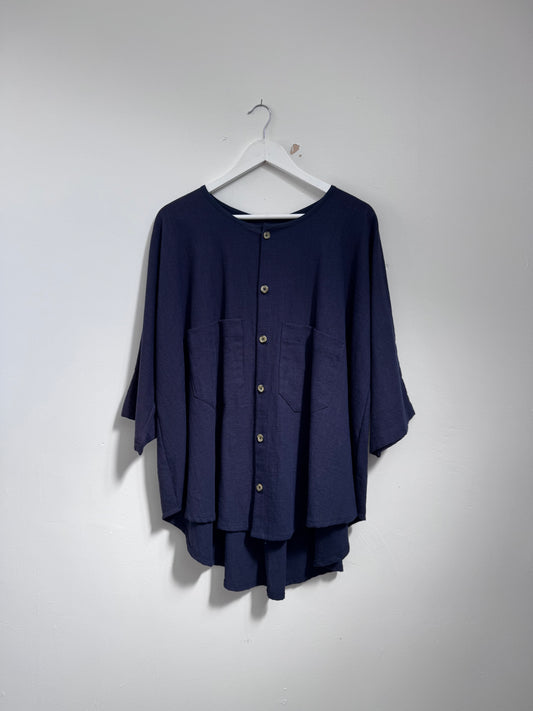 Linen Art Smock Shirt