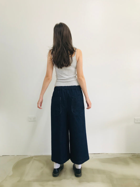 Denim wide Leg Trousers