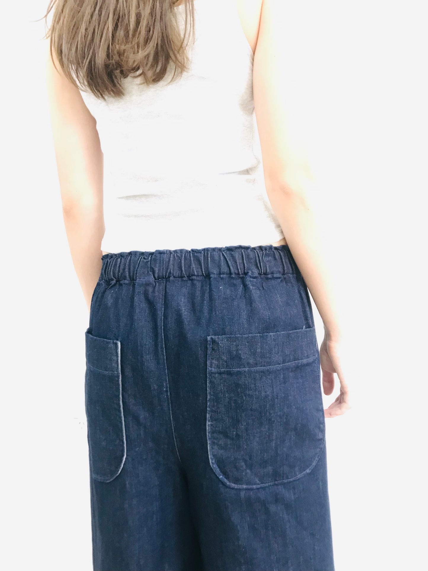 Denim wide Leg Trousers