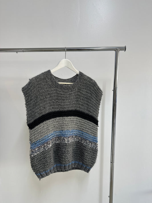Slouchy Hand Knitted Woollen Pullover