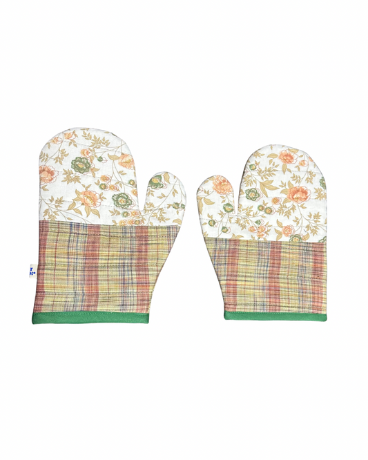 Quilted Oven Mitts Lemongrass