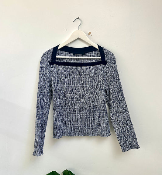 Recycled Alpha60 Shirt Smocked Top