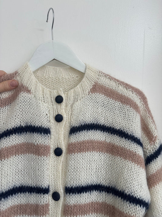 Recycled Woollen Hand Knitted Cardigan Medium