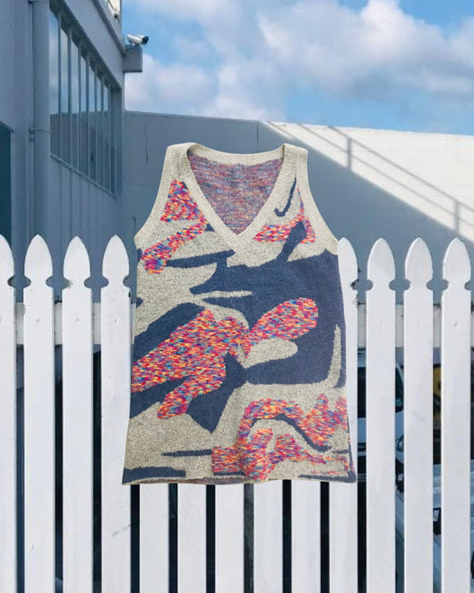 Recycled Abstract Knit Tunic Large