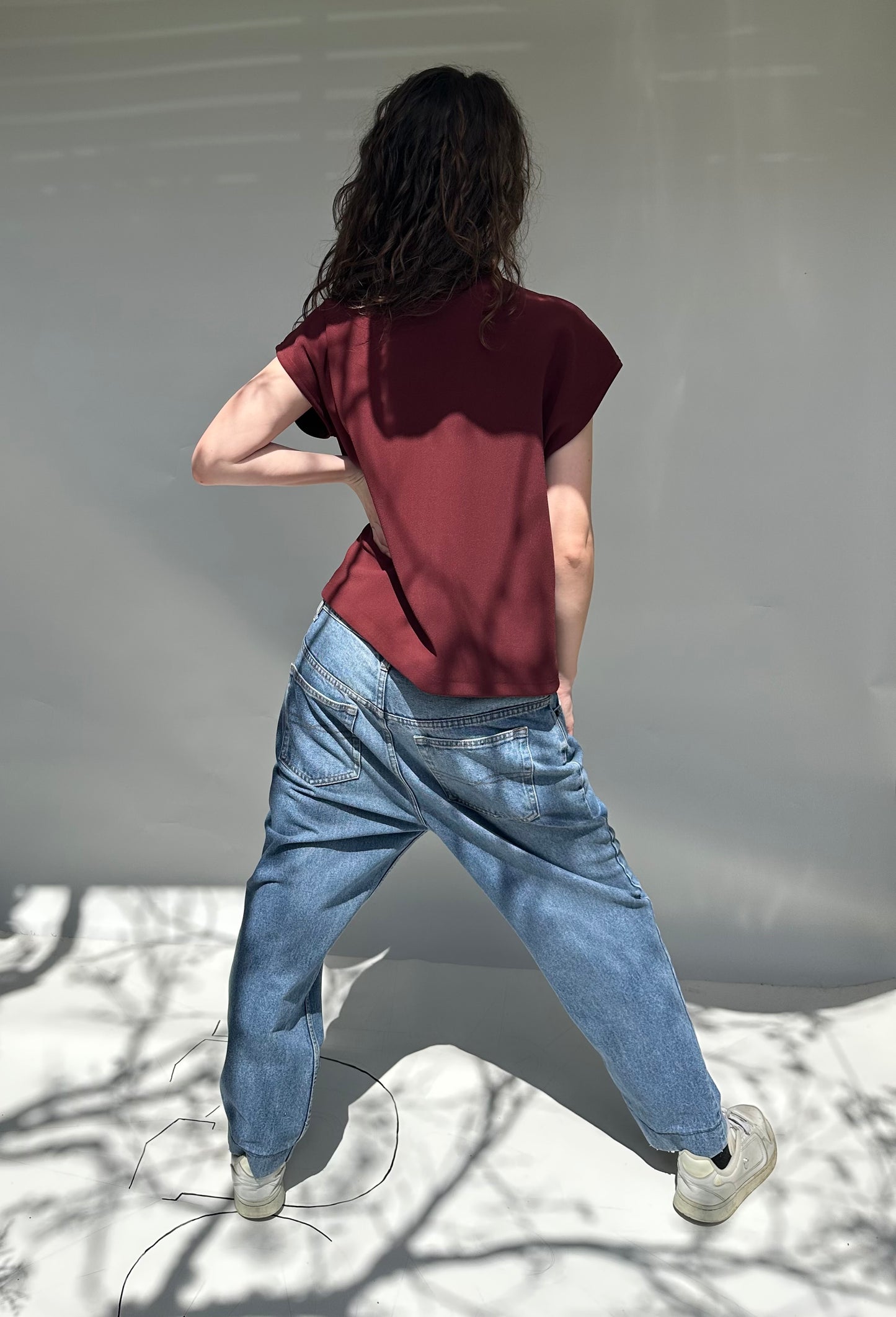 Sly studio boxy fit t-shirt Maroon