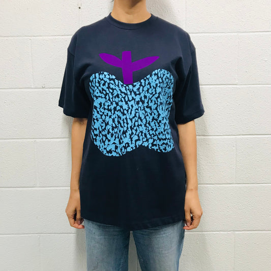 sreenprinted-tshirt-blue-apple